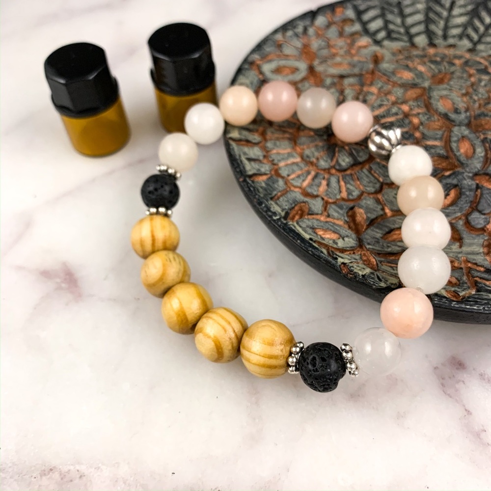 Opal Pink Essential Oil Diffuser Bracelet